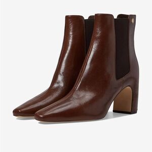 TORY BURCH Coco Brown/ Dark Leather Banana Chelsea Boots Size 6.5 $578
